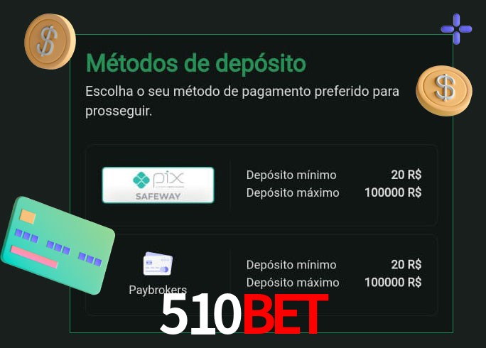 O cassino 510BETbet oferece uma grande variedade de métodos de pagamento